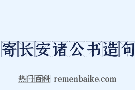 寄长安诸公书造句是什么意思的图片